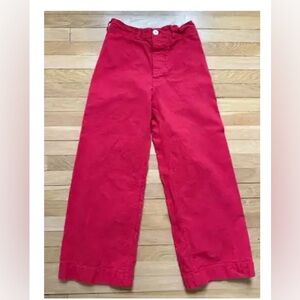 Jesse Kamm cherry red sailor pants SIZE 10